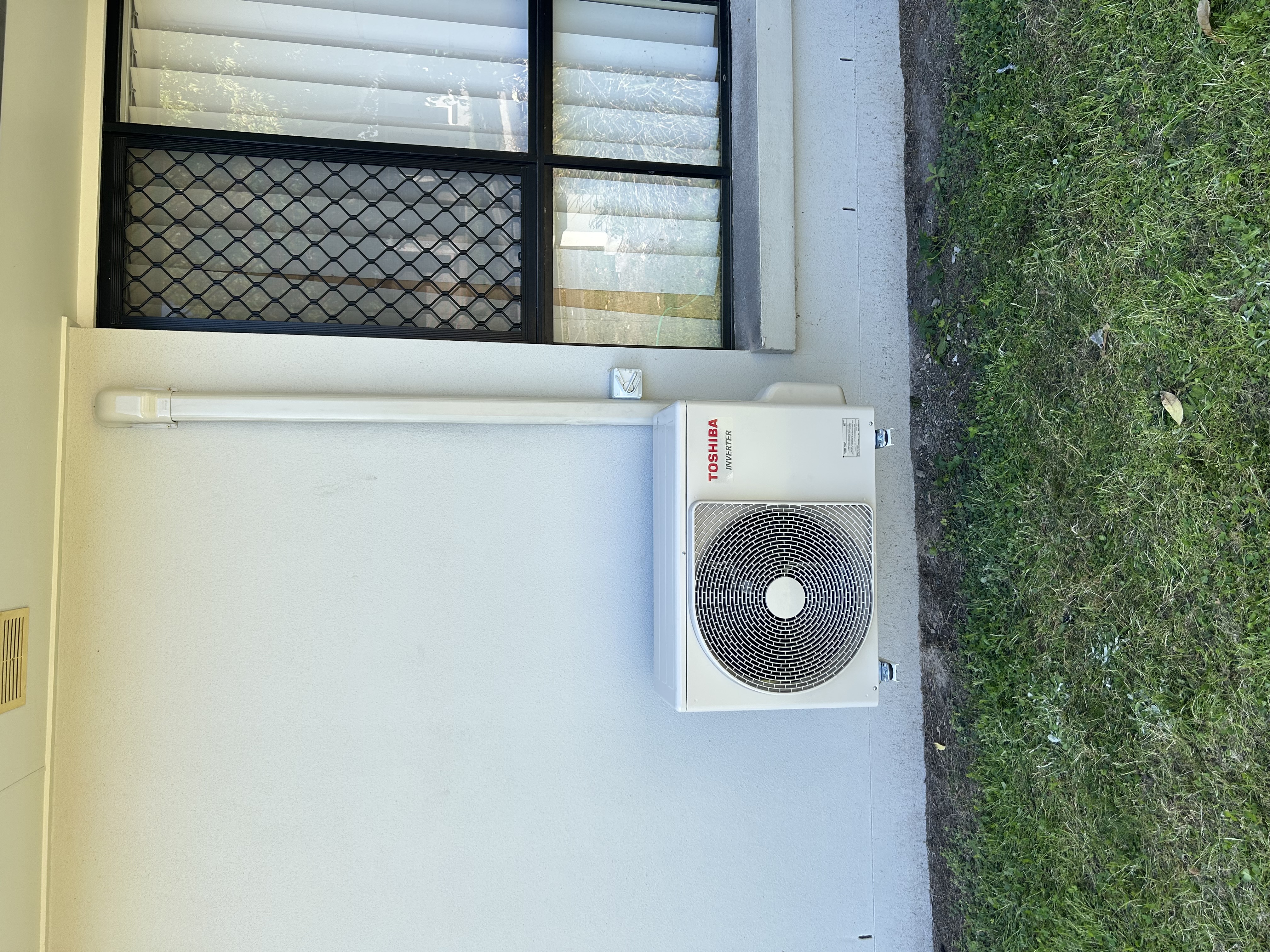 Toshiba outdoor unit installed by Home Comfort Air in Redbank Plains