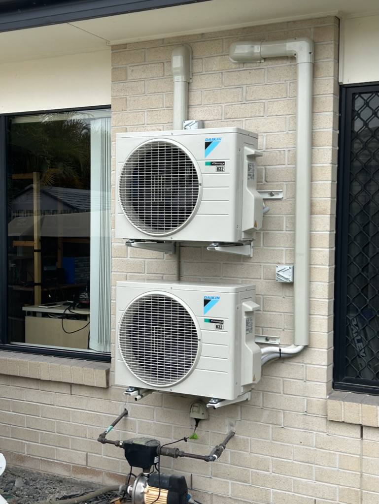 Daikin outdoor unit installed by Home Comfort Air in Redbank Plains